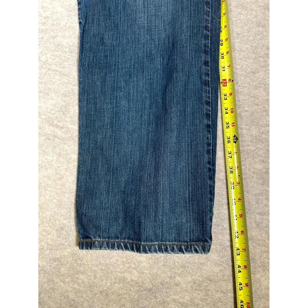 Levis 501 Original Fit Jeans Mens 44x30 Blue Whiskered Denim Cotton Straight Leg